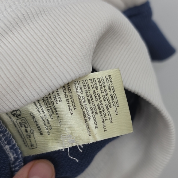 We The Free Colorblock Rugby Pullover - Navy, Red, Cream Size M - Picture 9 of 9